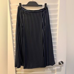 Aritzia Babaton Jai blue pinstripe midi skirt